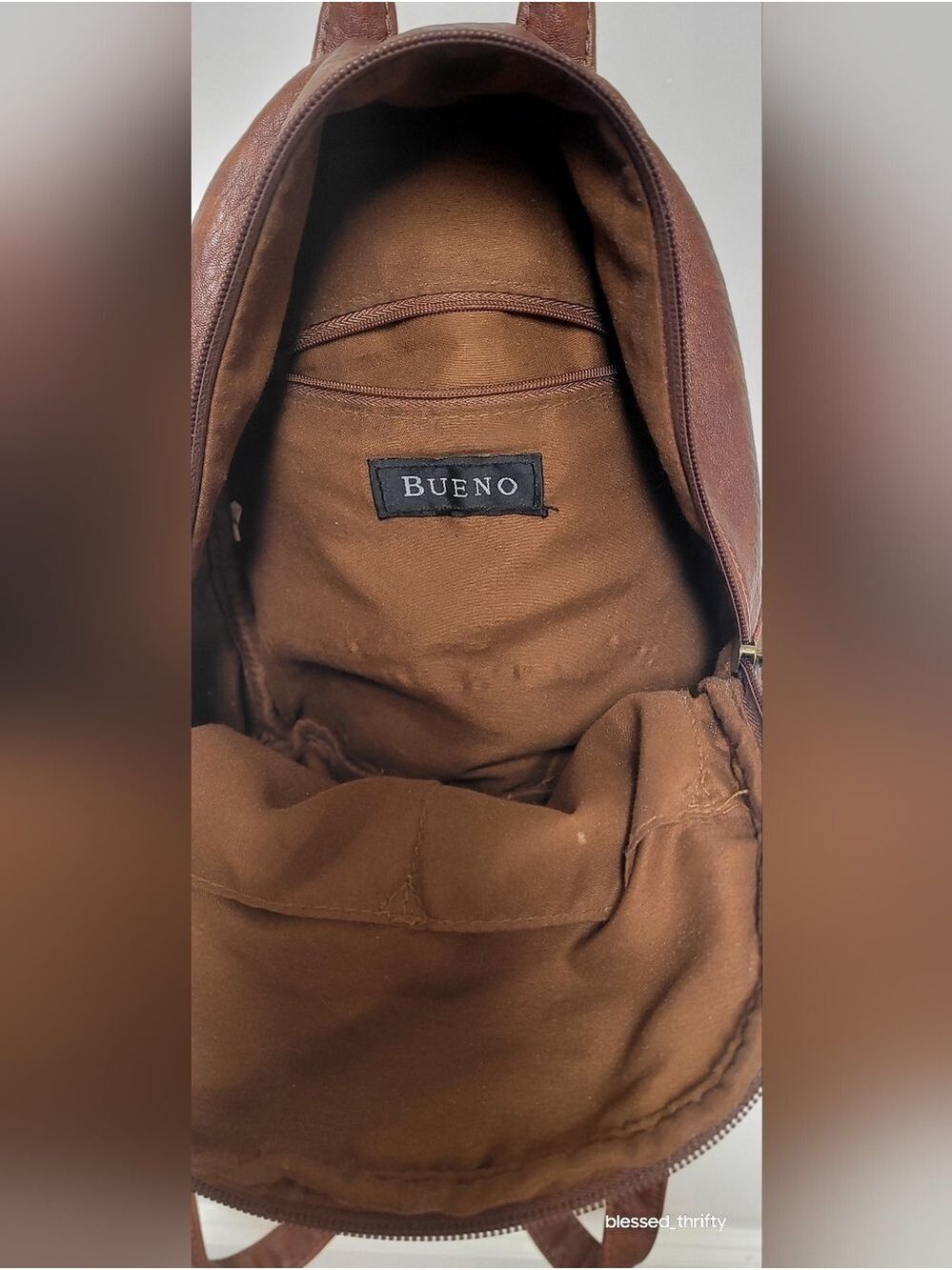 Bueno Brown Faux Leather Mini Backpack - Picture 5 of 5